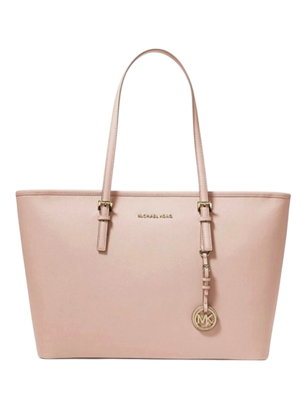 MICHAEL KORS Jet Set Travel
Medium Top-Zip Tote Bag-OYSTER
